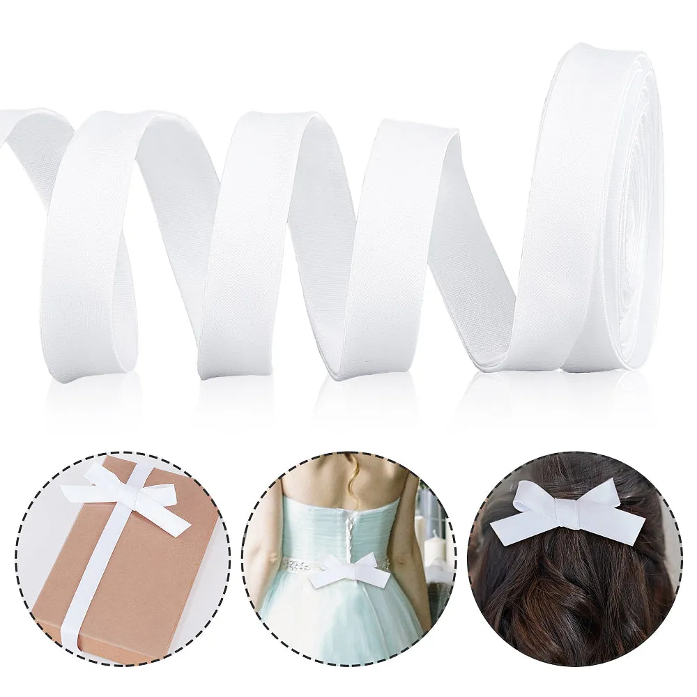 1 Roll Satin Ribbon for Hairbow DIY Party Decoration, Lt. Blue, 25yards/roll(22.86m/roll)