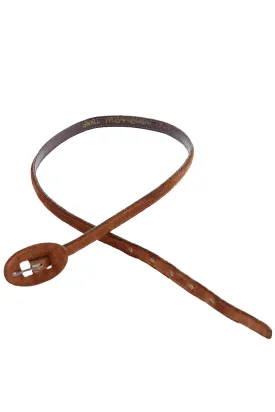 1970s Yves Saint Laurent Narrow Brown Suede Belt
