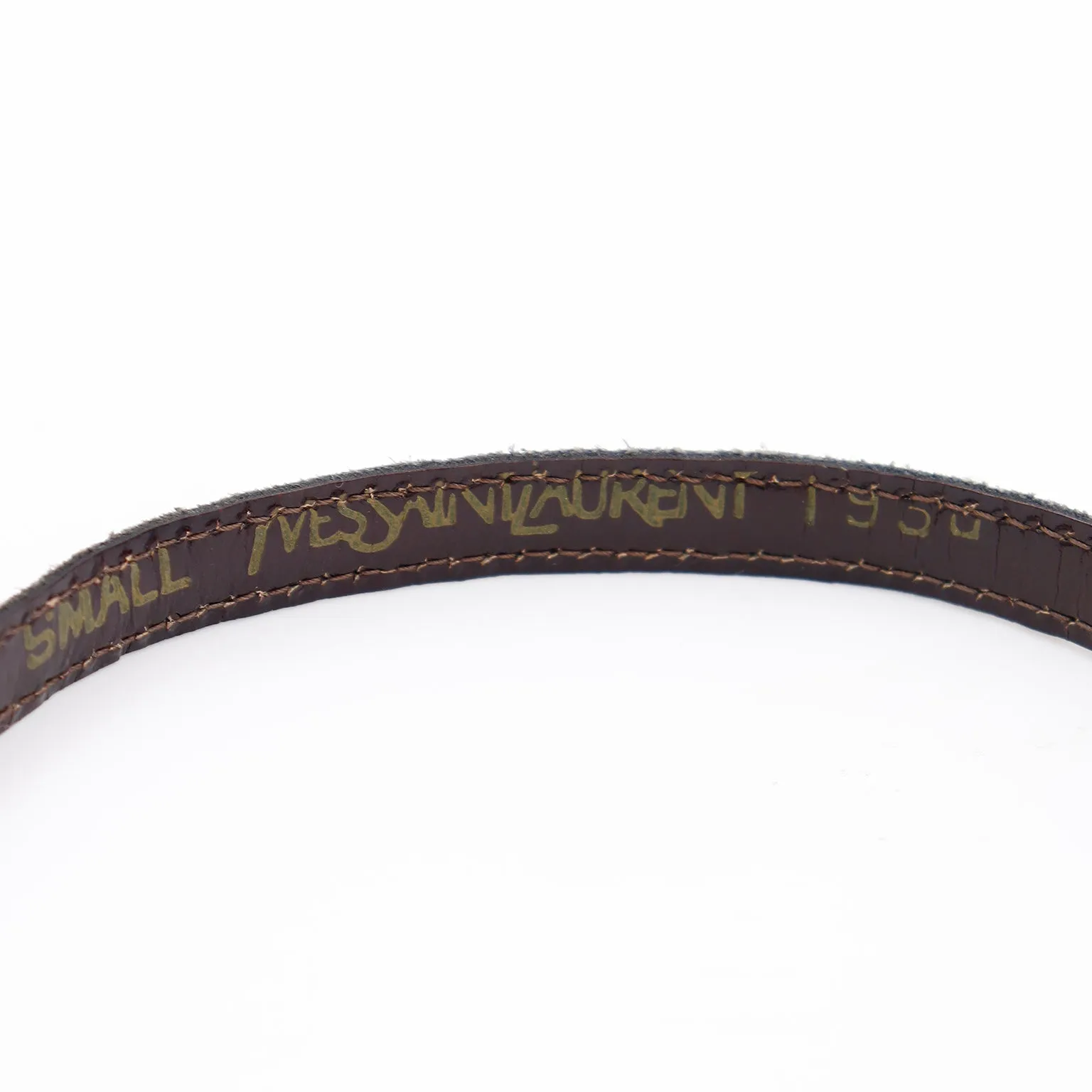 1970s Yves Saint Laurent Narrow Brown Suede Belt