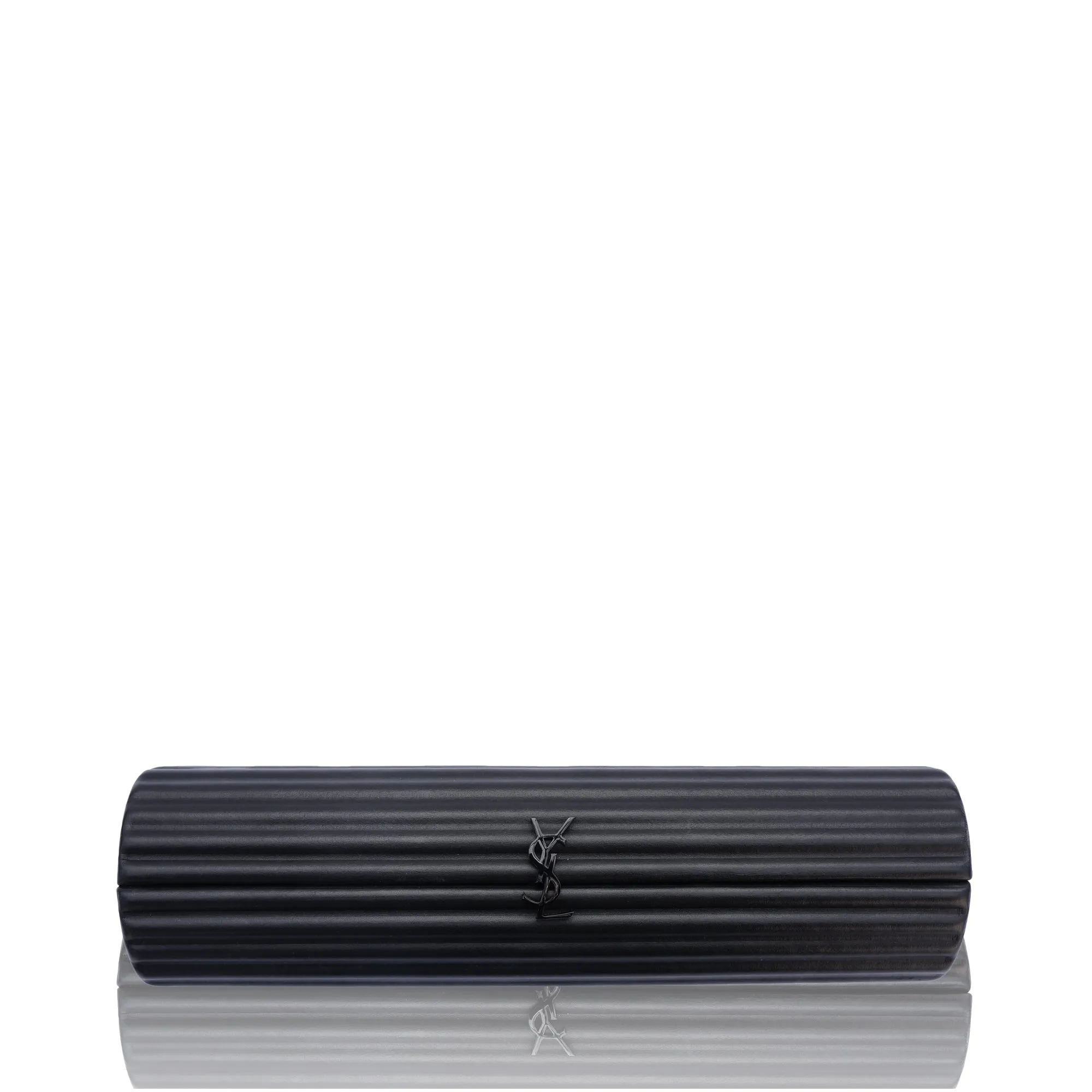 2018 YSL SAINT LAURENT BLACK CALFSKIN OPIUM CLUTCH