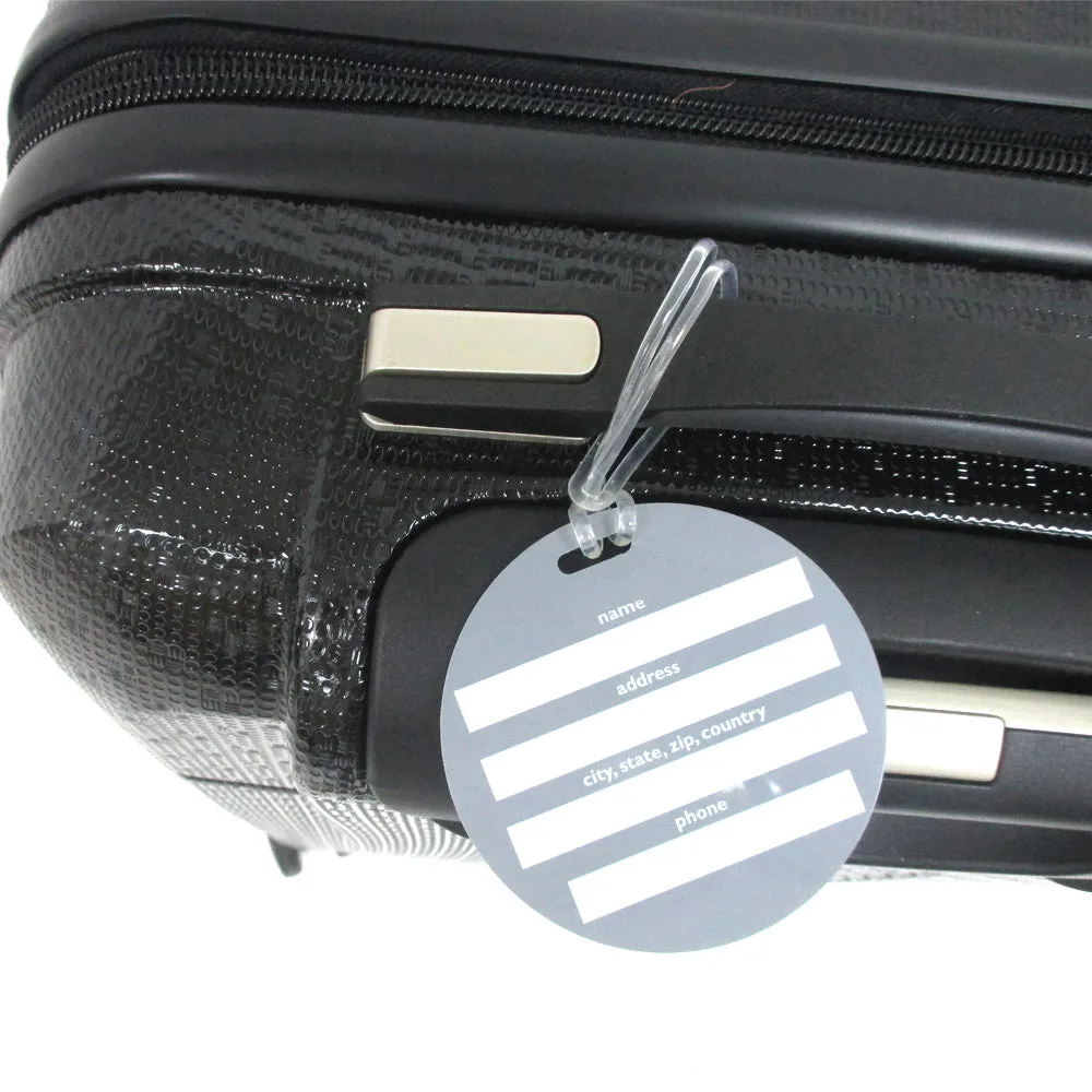 4 PC Funny Luggage Tags Set Travel ID Identification Labels Baggage Bag Suitcase