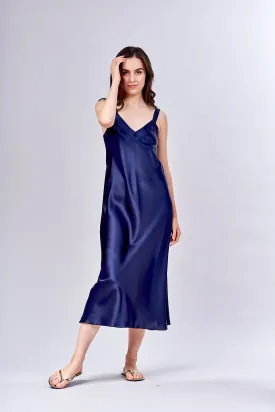 4502- Satin long gown