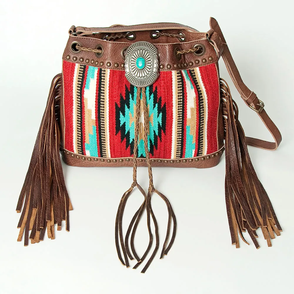 ADBG836A American Darling Hand Tooled Saddle Blanket Genuine Leather Women Bag Western Handbag Purse