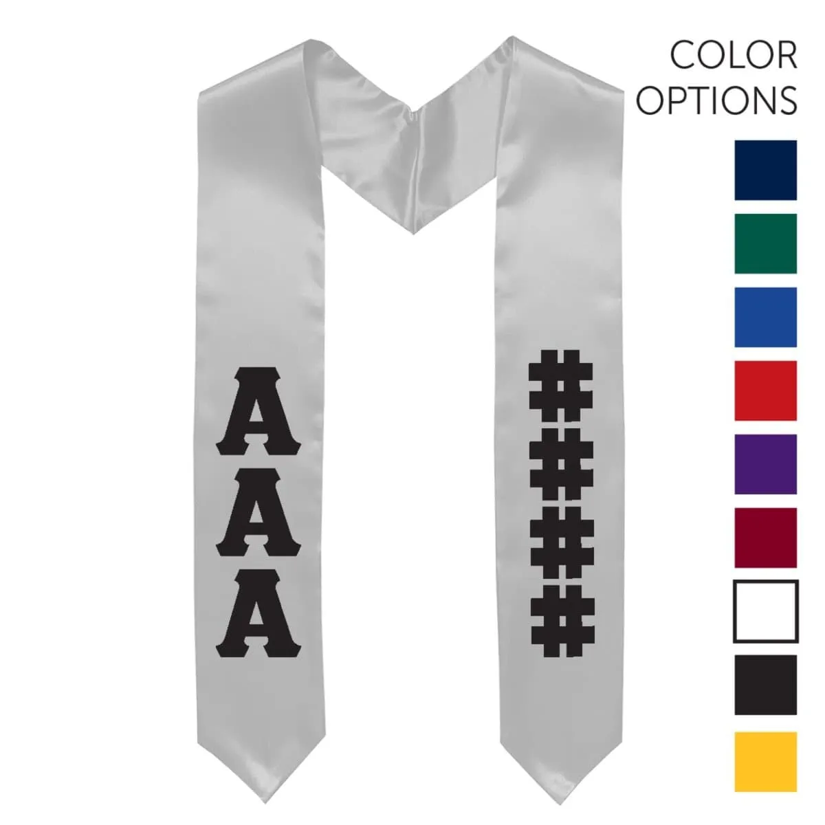 AGR Pick Your Own Colors Graduation Stole