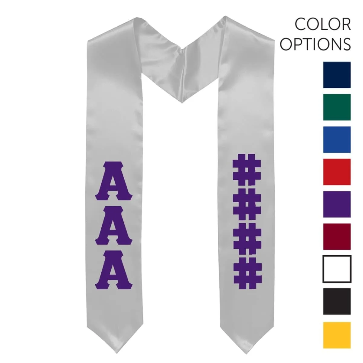 AGR Pick Your Own Colors Graduation Stole