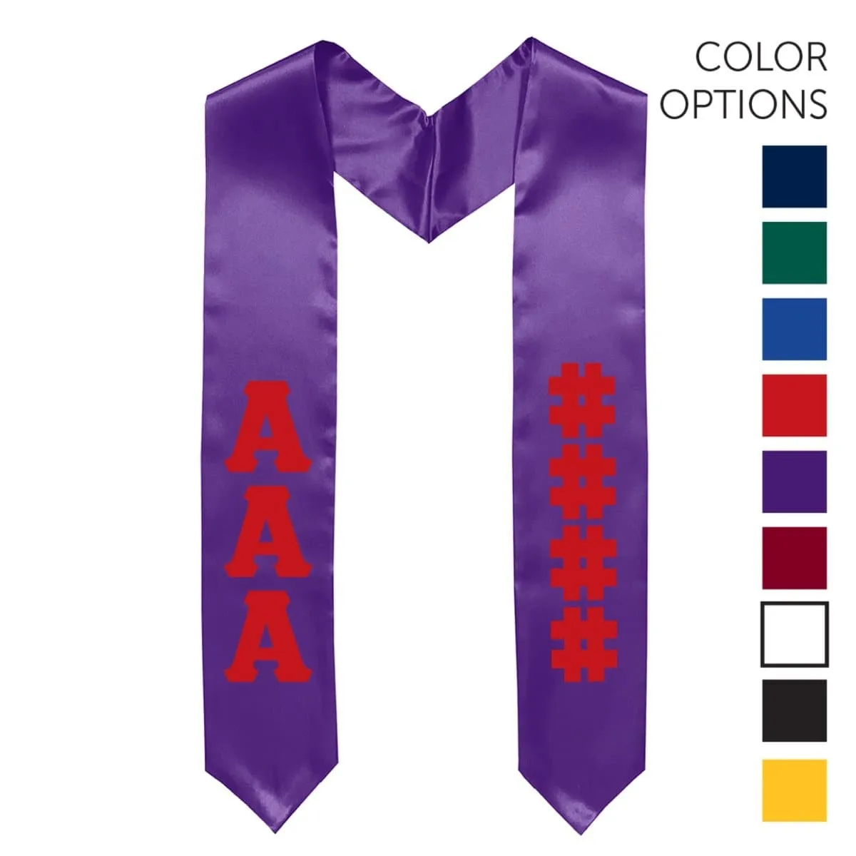 AGR Pick Your Own Colors Graduation Stole