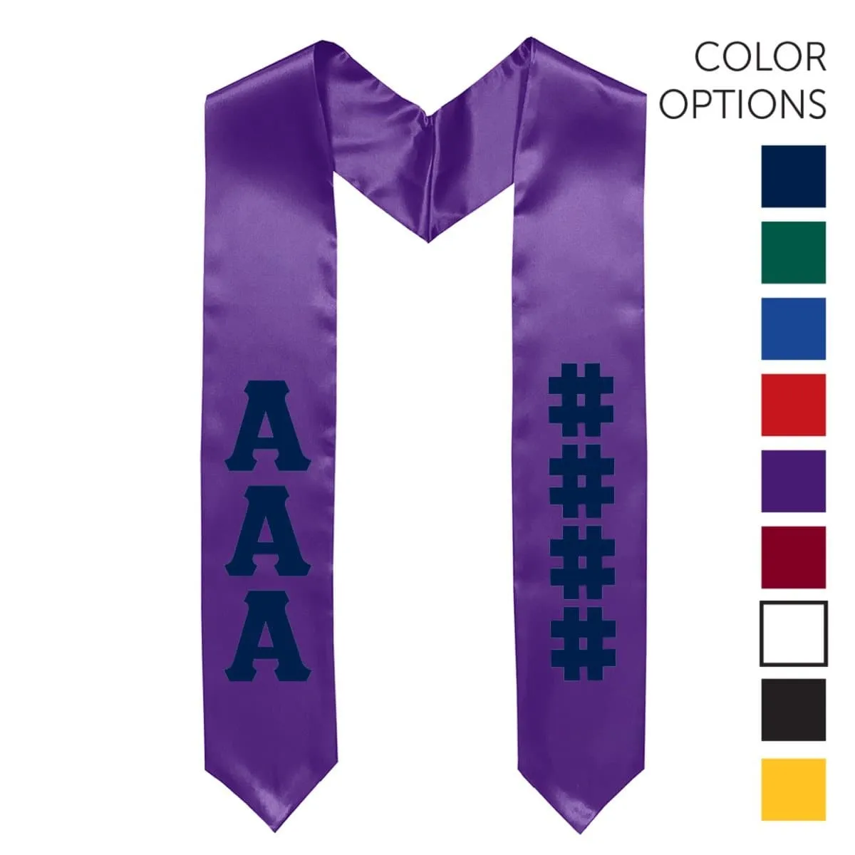 AGR Pick Your Own Colors Graduation Stole