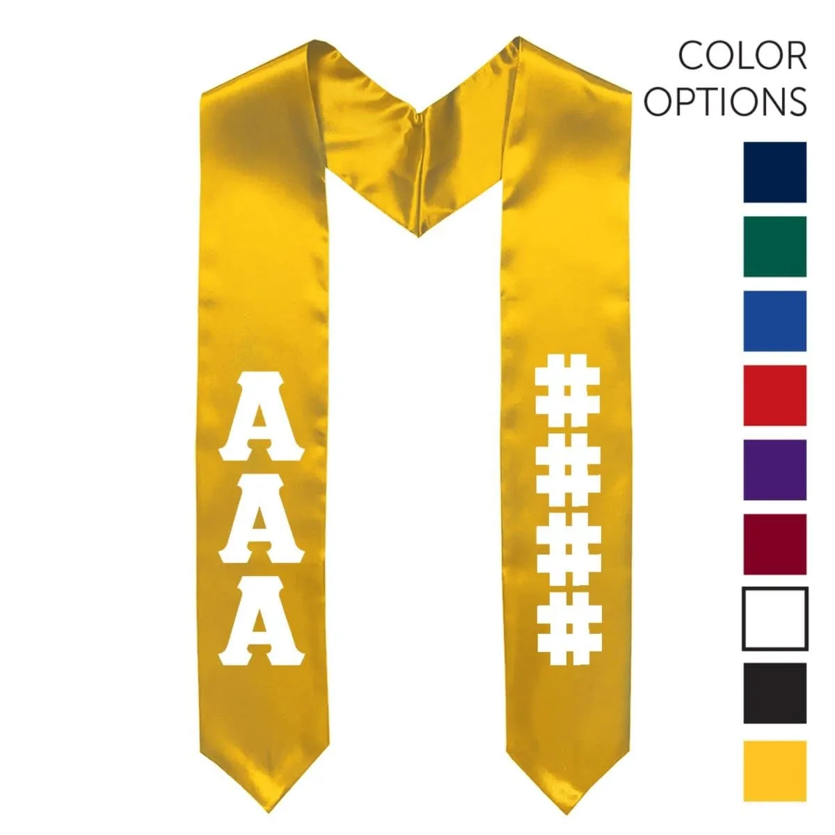 AGR Pick Your Own Colors Graduation Stole