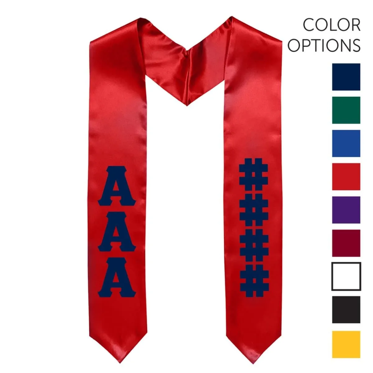 AGR Pick Your Own Colors Graduation Stole