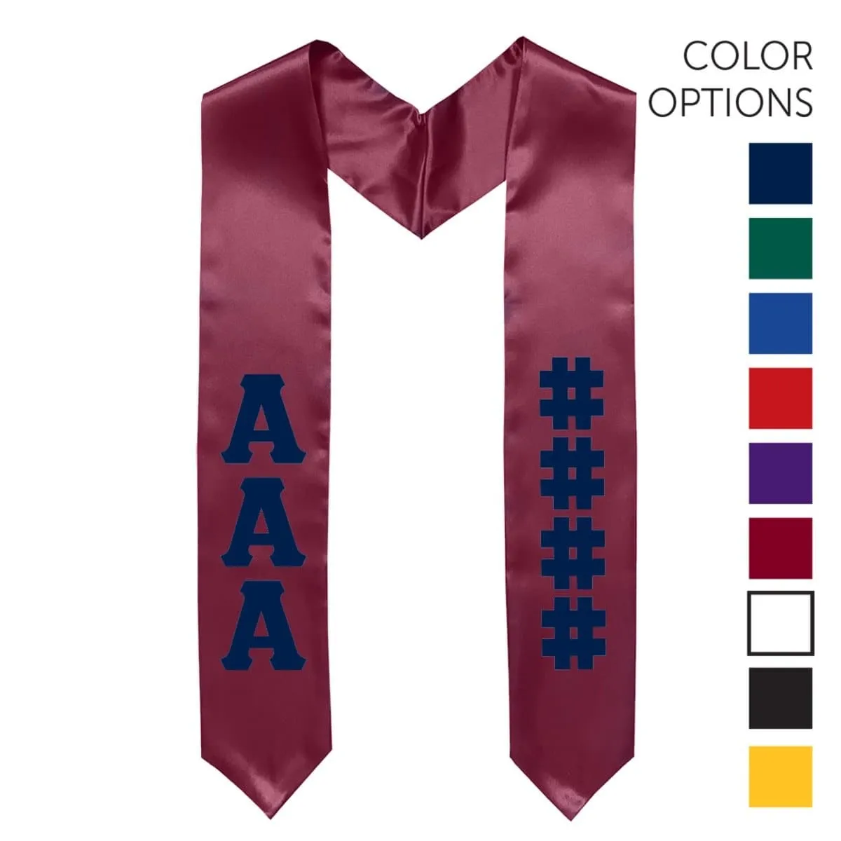 AGR Pick Your Own Colors Graduation Stole
