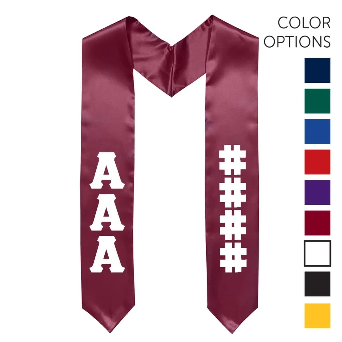 AGR Pick Your Own Colors Graduation Stole