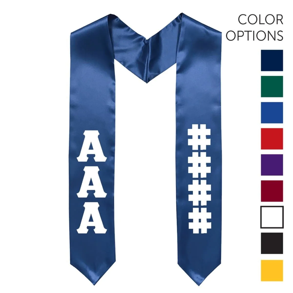 AGR Pick Your Own Colors Graduation Stole