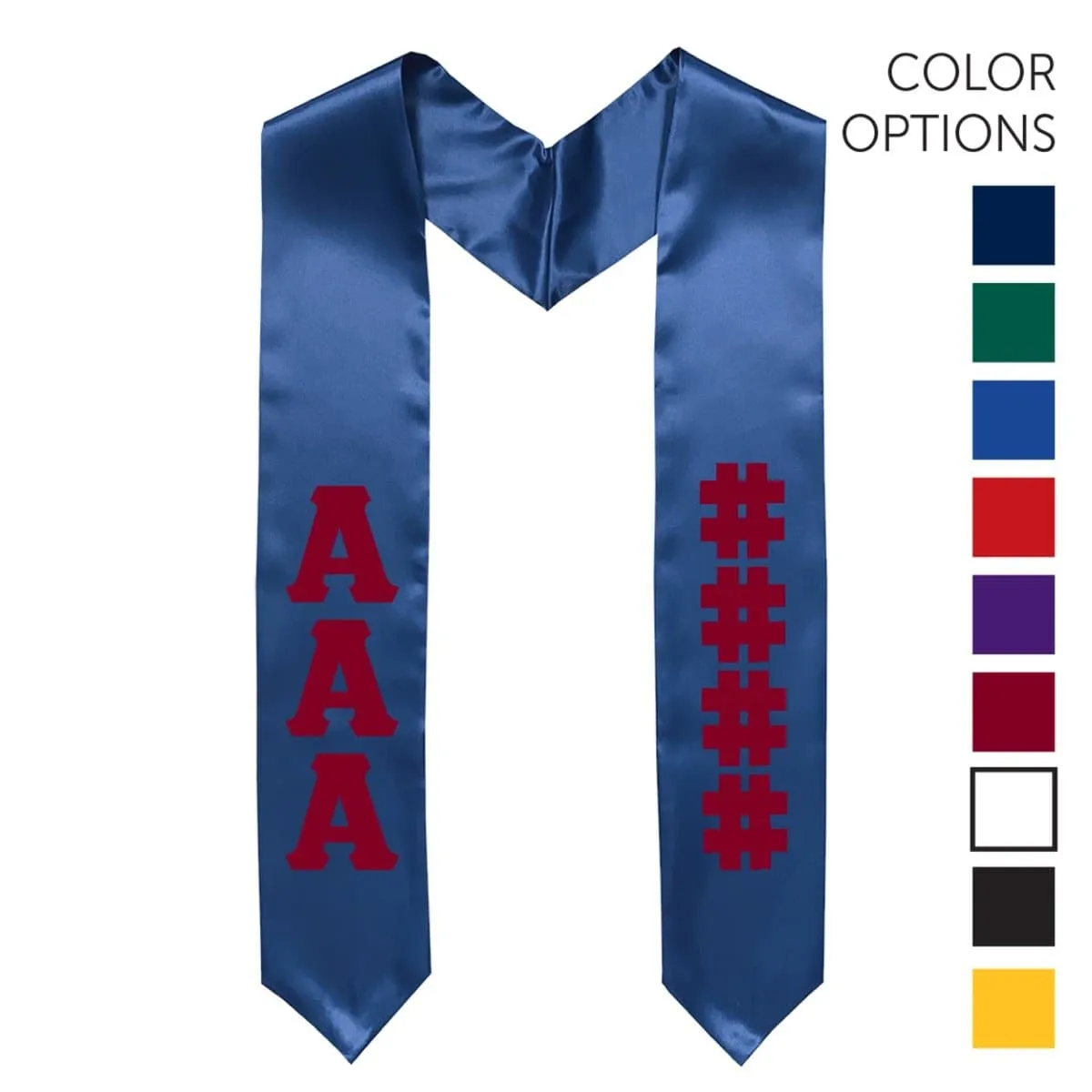 AGR Pick Your Own Colors Graduation Stole