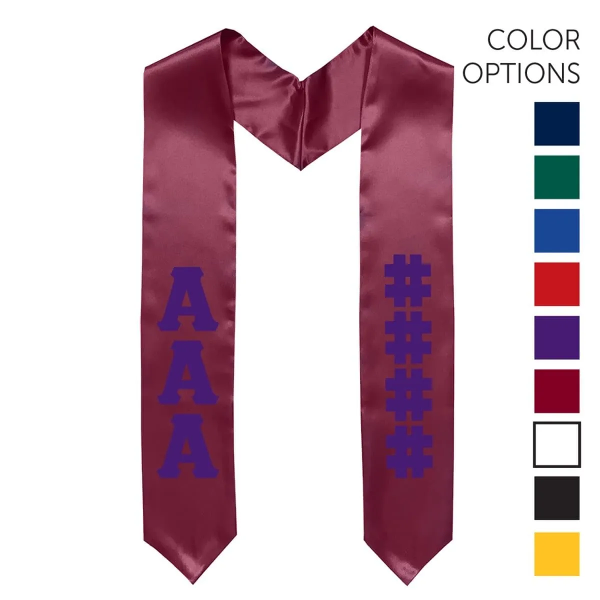 AGR Pick Your Own Colors Graduation Stole