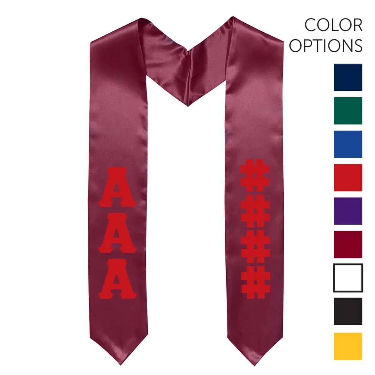 AGR Pick Your Own Colors Graduation Stole