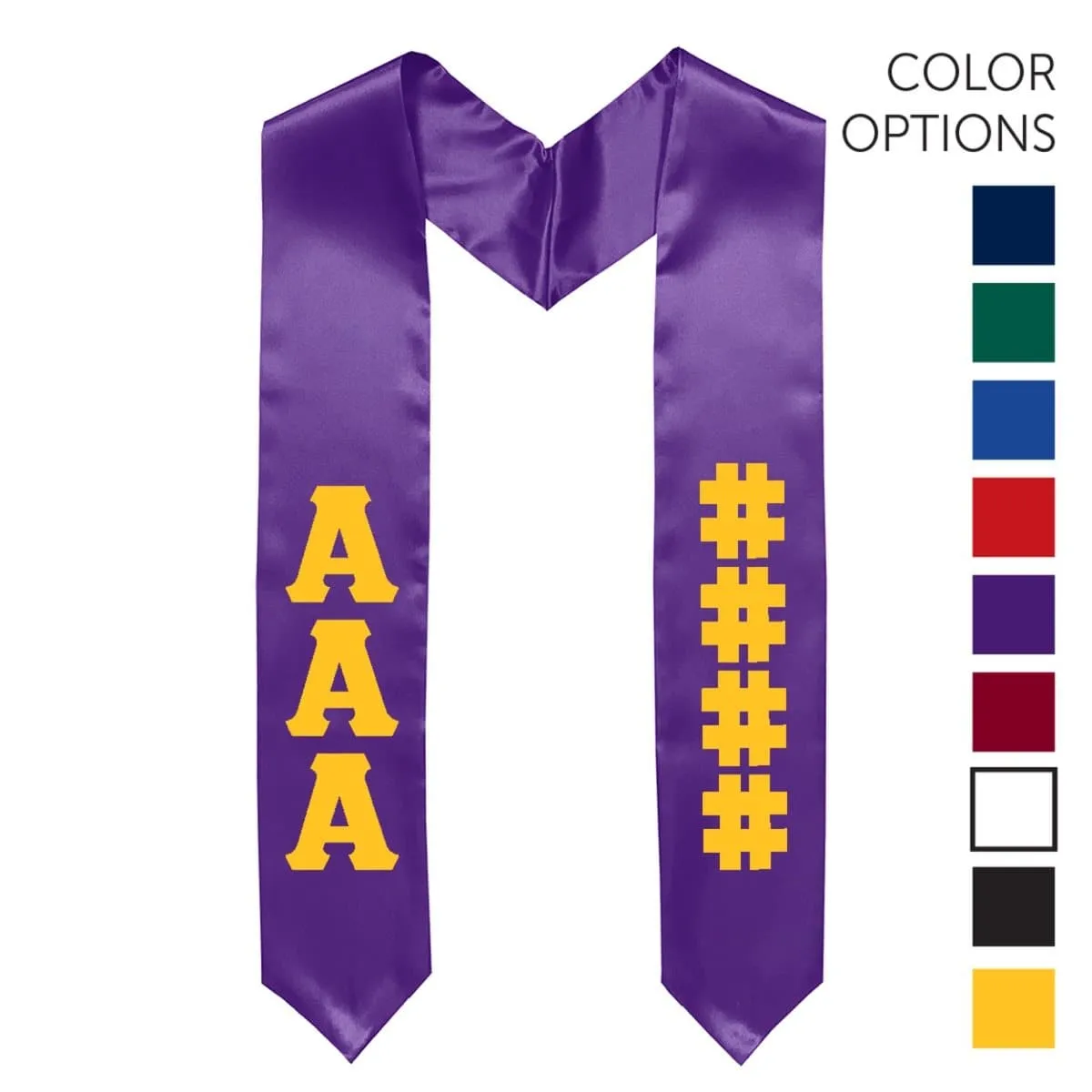 AGR Pick Your Own Colors Graduation Stole