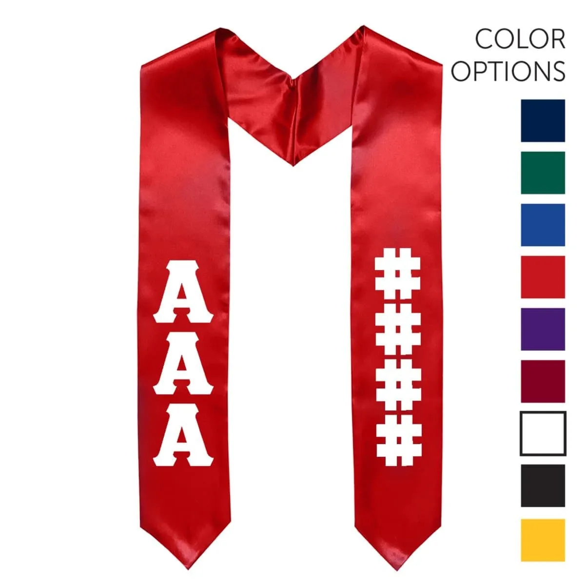 AGR Pick Your Own Colors Graduation Stole