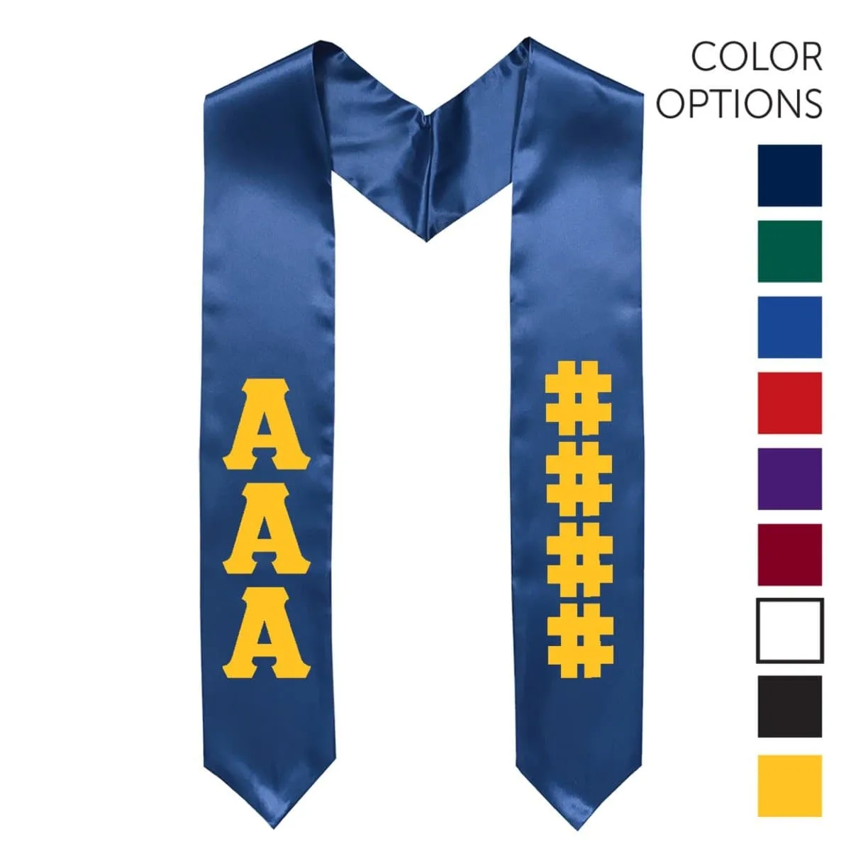 AGR Pick Your Own Colors Graduation Stole