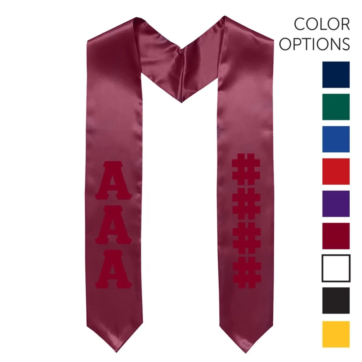 AGR Pick Your Own Colors Graduation Stole