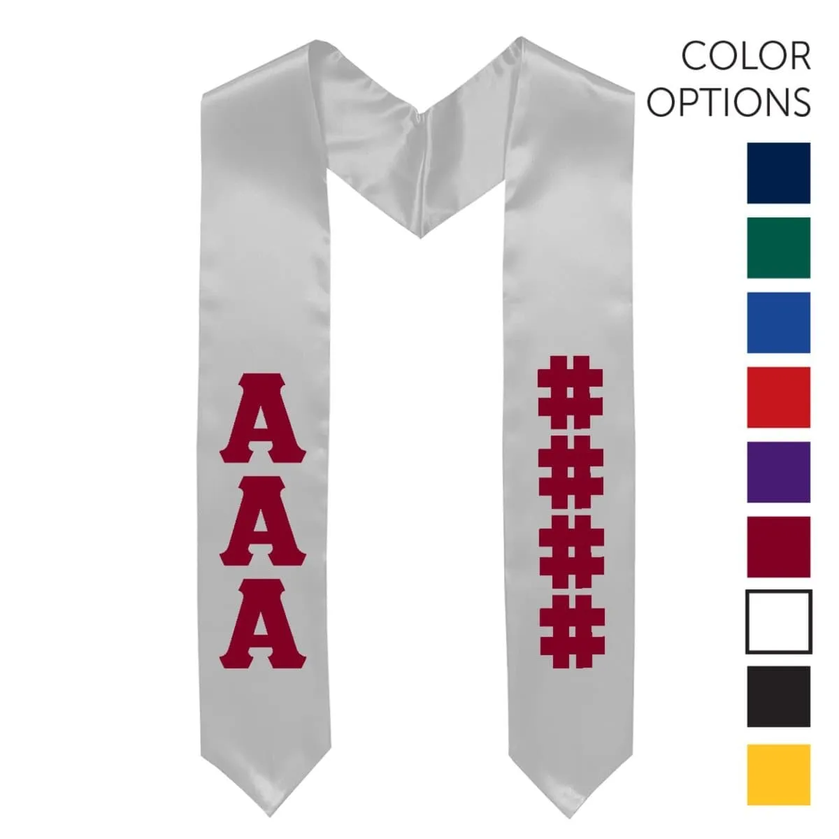AGR Pick Your Own Colors Graduation Stole