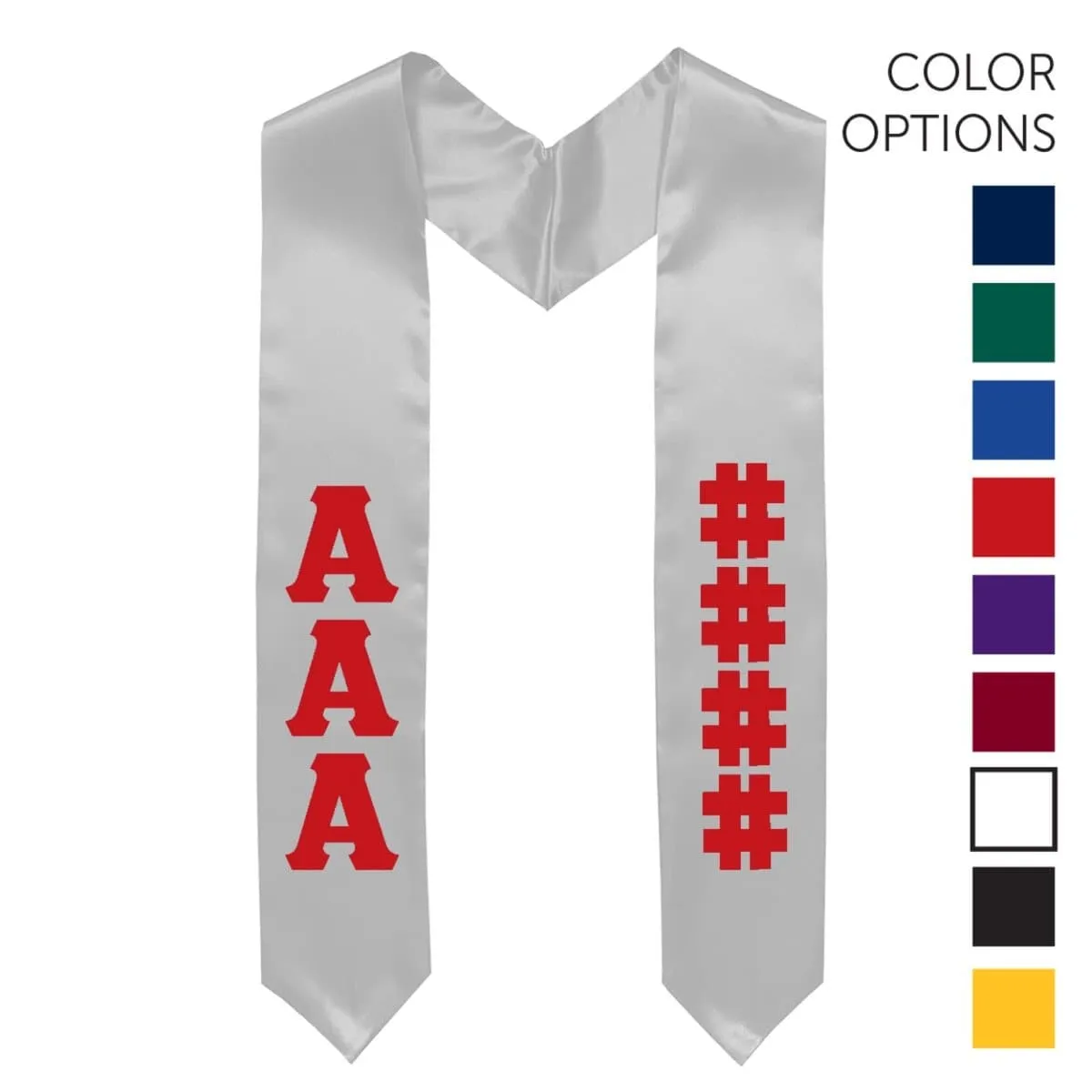 AGR Pick Your Own Colors Graduation Stole