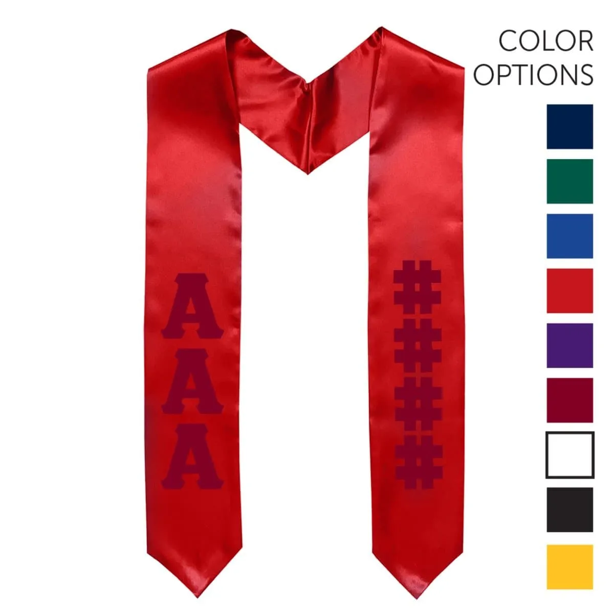 AGR Pick Your Own Colors Graduation Stole