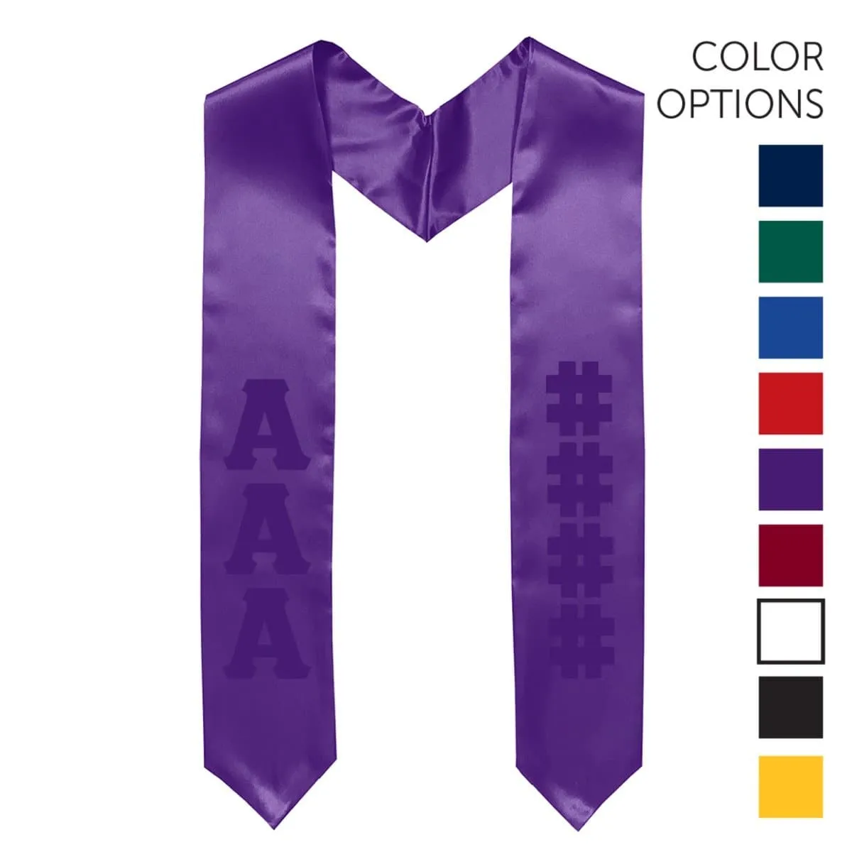 AGR Pick Your Own Colors Graduation Stole
