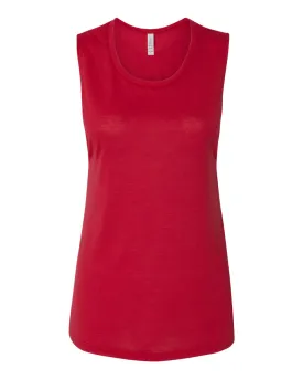 Bella   Canvas 8803 Women's Flowy Scoop Muscle Tank - Red