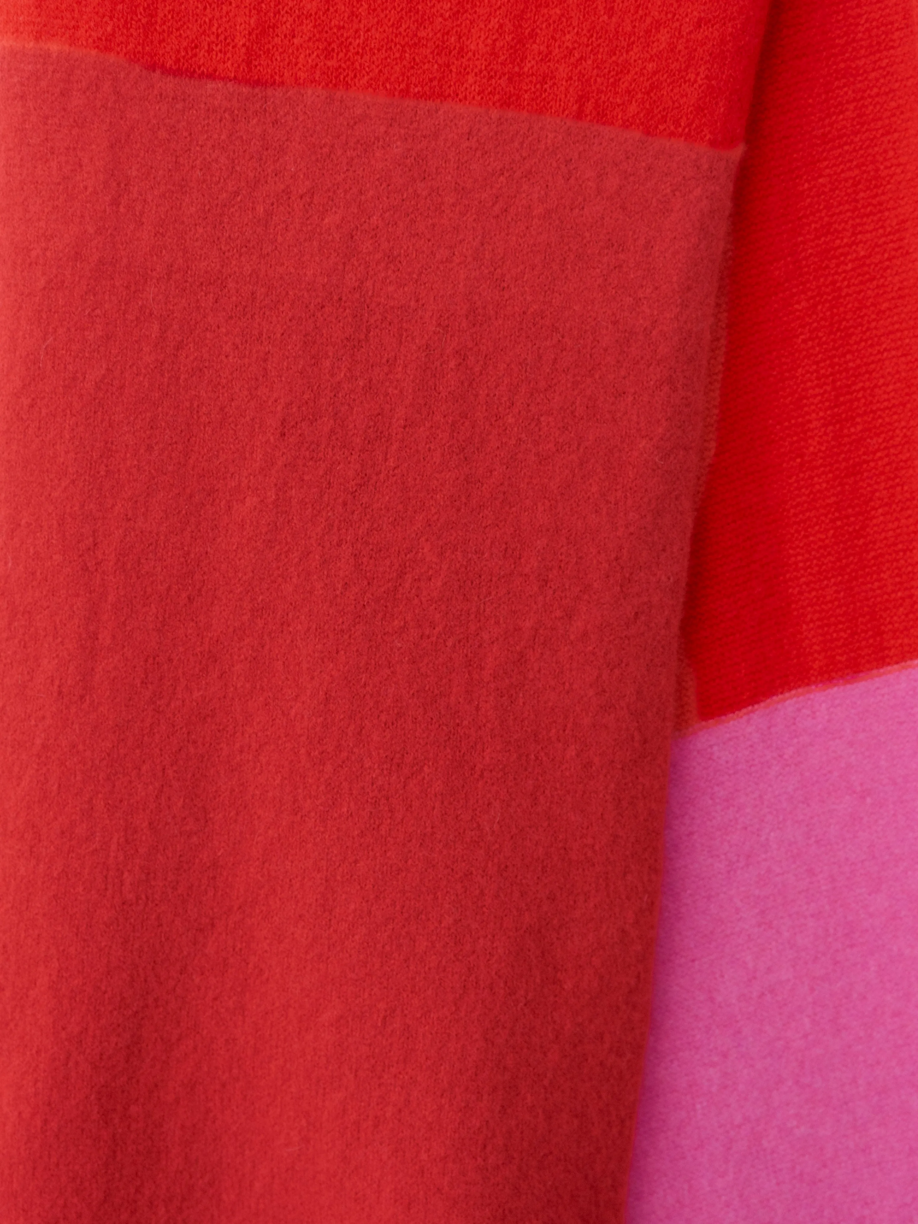 Block Scarf - Red Pink