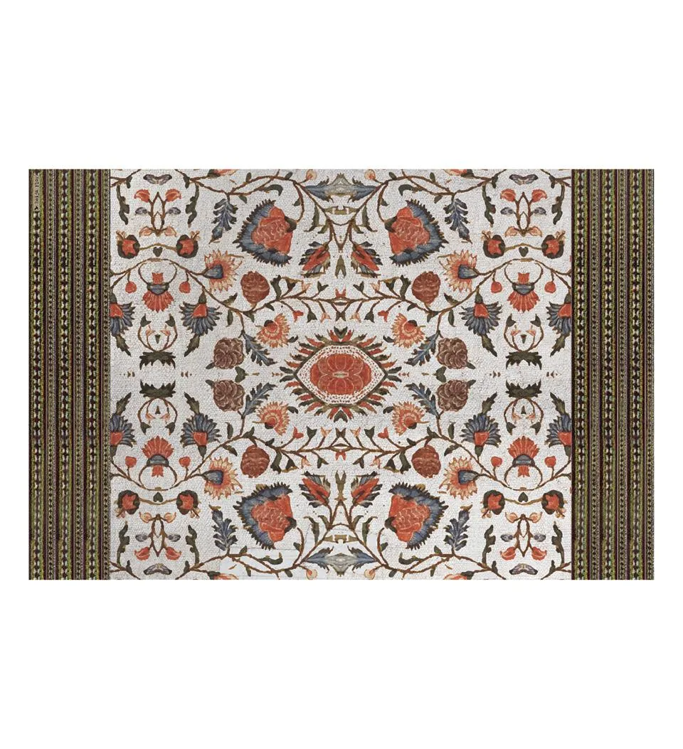 Bohemian Garden White Vinyl Placemat