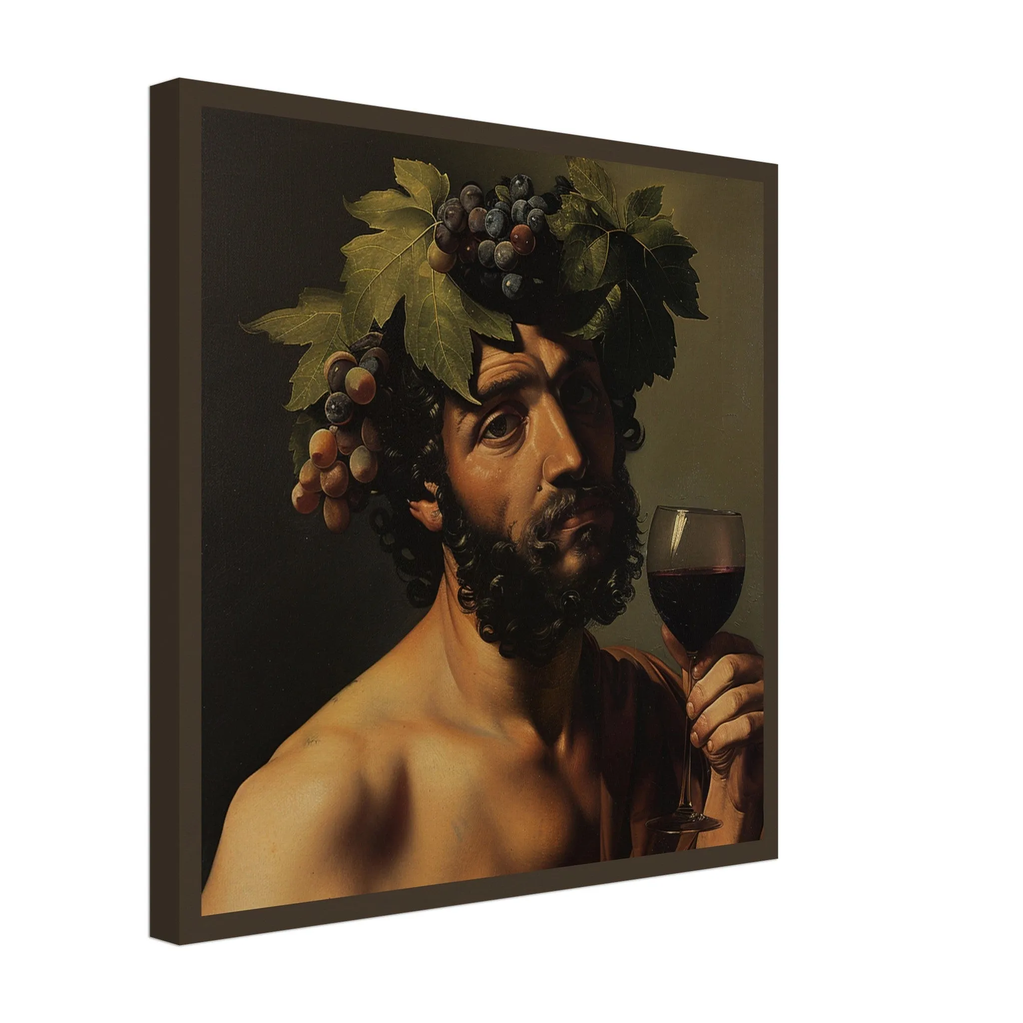 Caravaggio Style Bacchus Art - Wine Canvas
