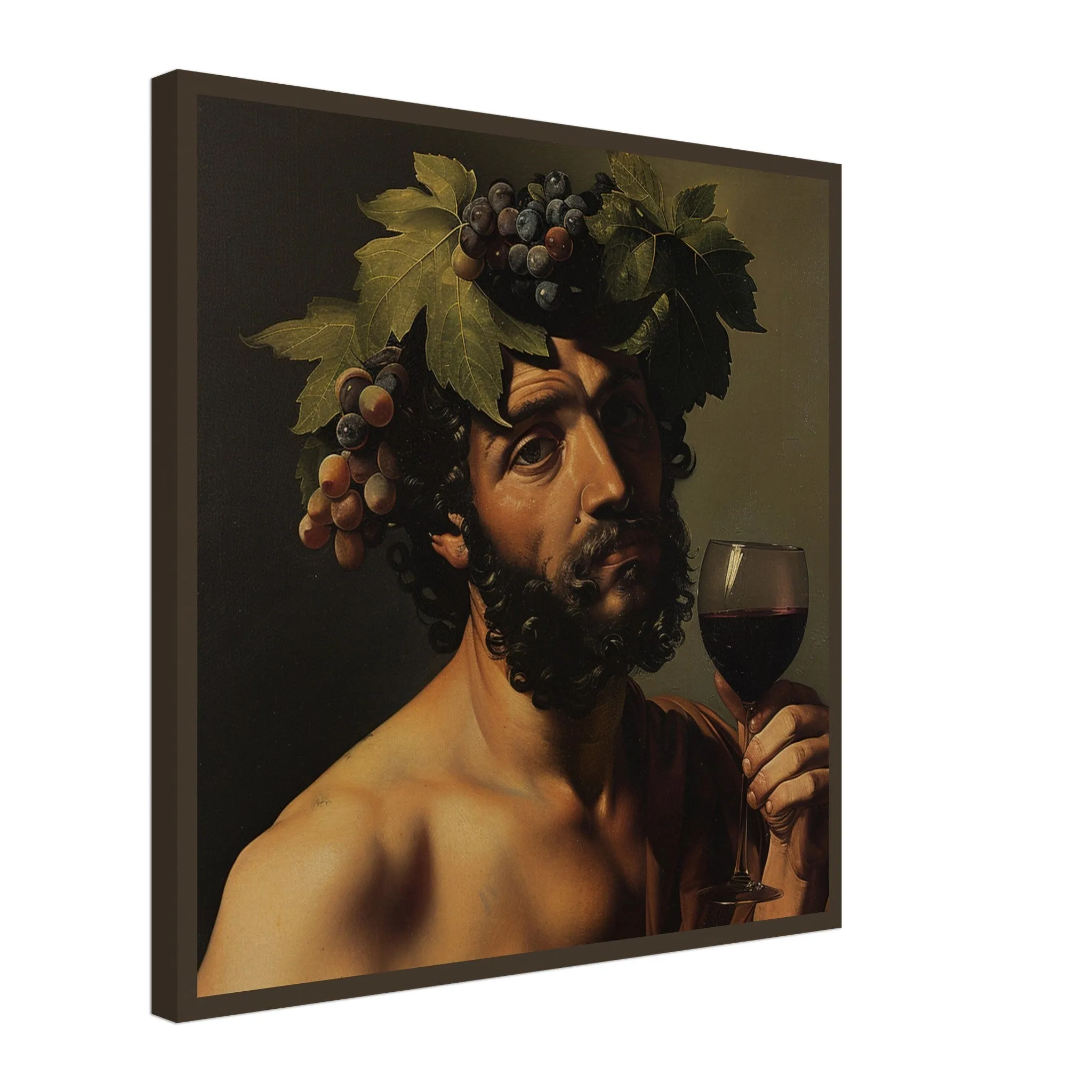 Caravaggio Style Bacchus Art - Wine Canvas