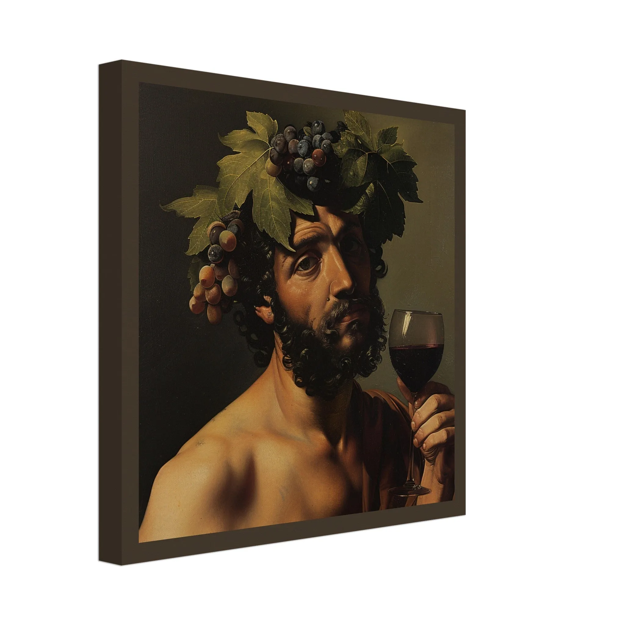 Caravaggio Style Bacchus Art - Wine Canvas
