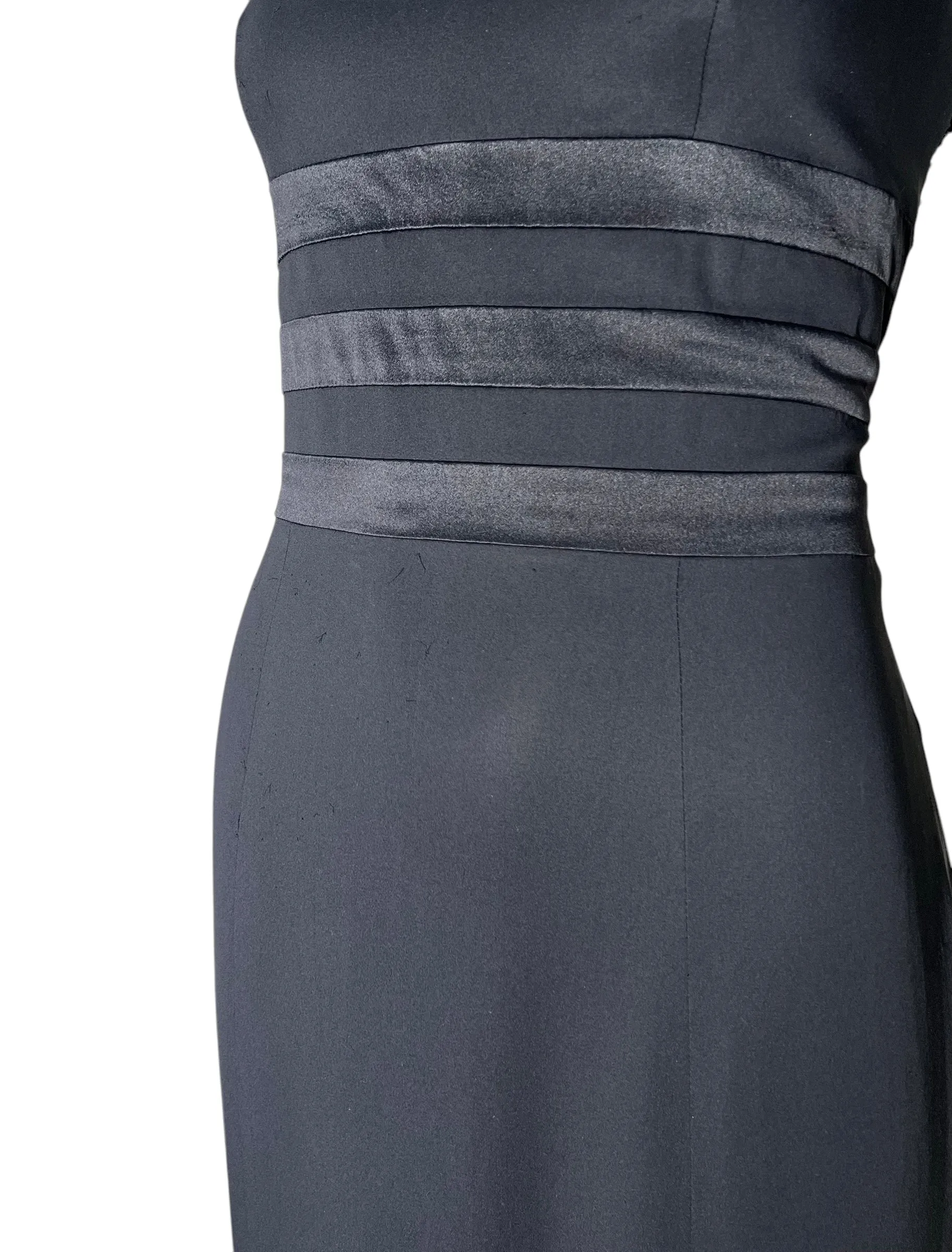 Caroline Herrera 2000s Black Gown with Sheer Beaded Back