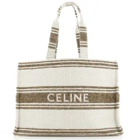 CELINE Cabas Thais Tote Striped Jacquard Textile Large