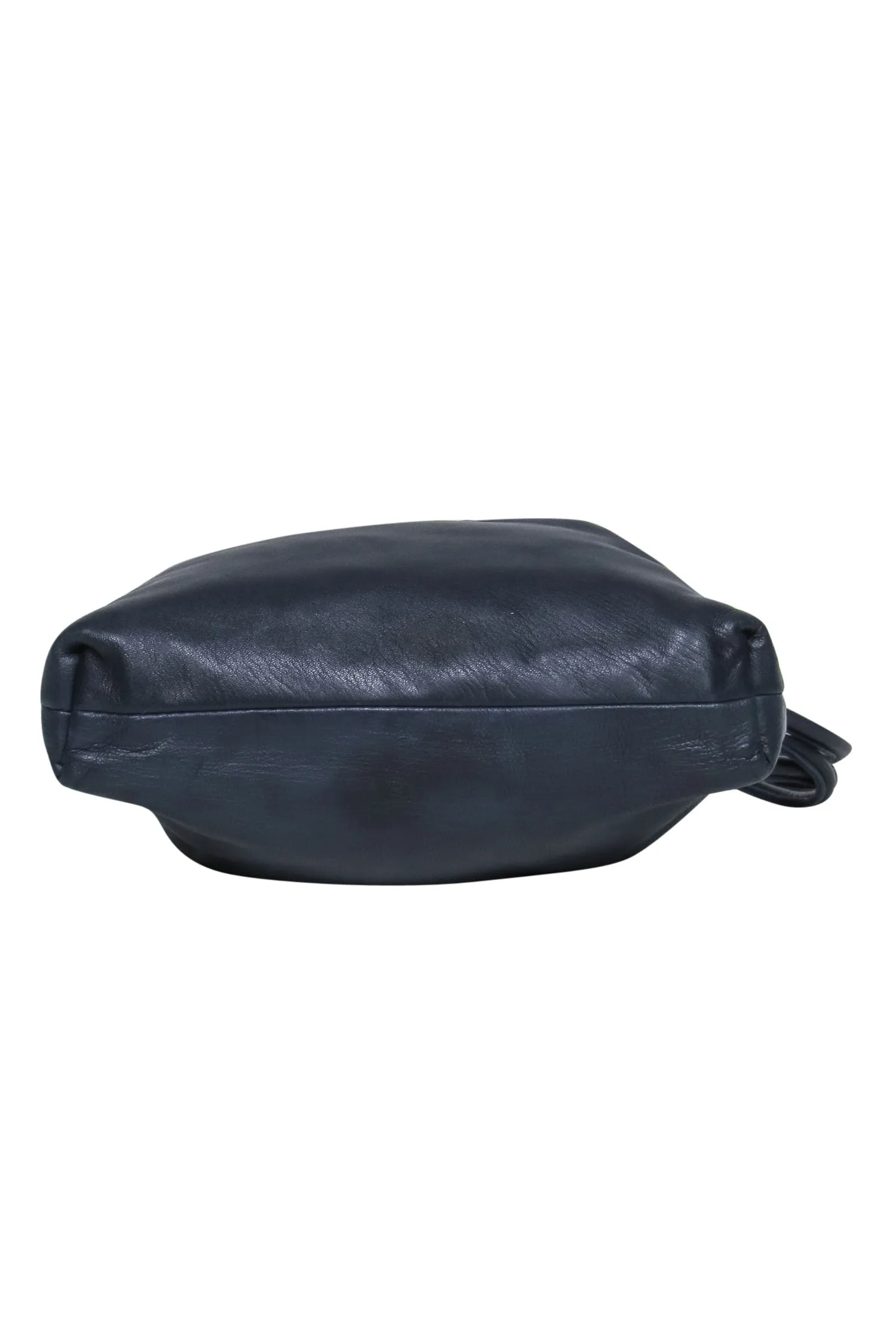 Clare V. - Navy Leather Drawstring Bucket-Style Crossbody