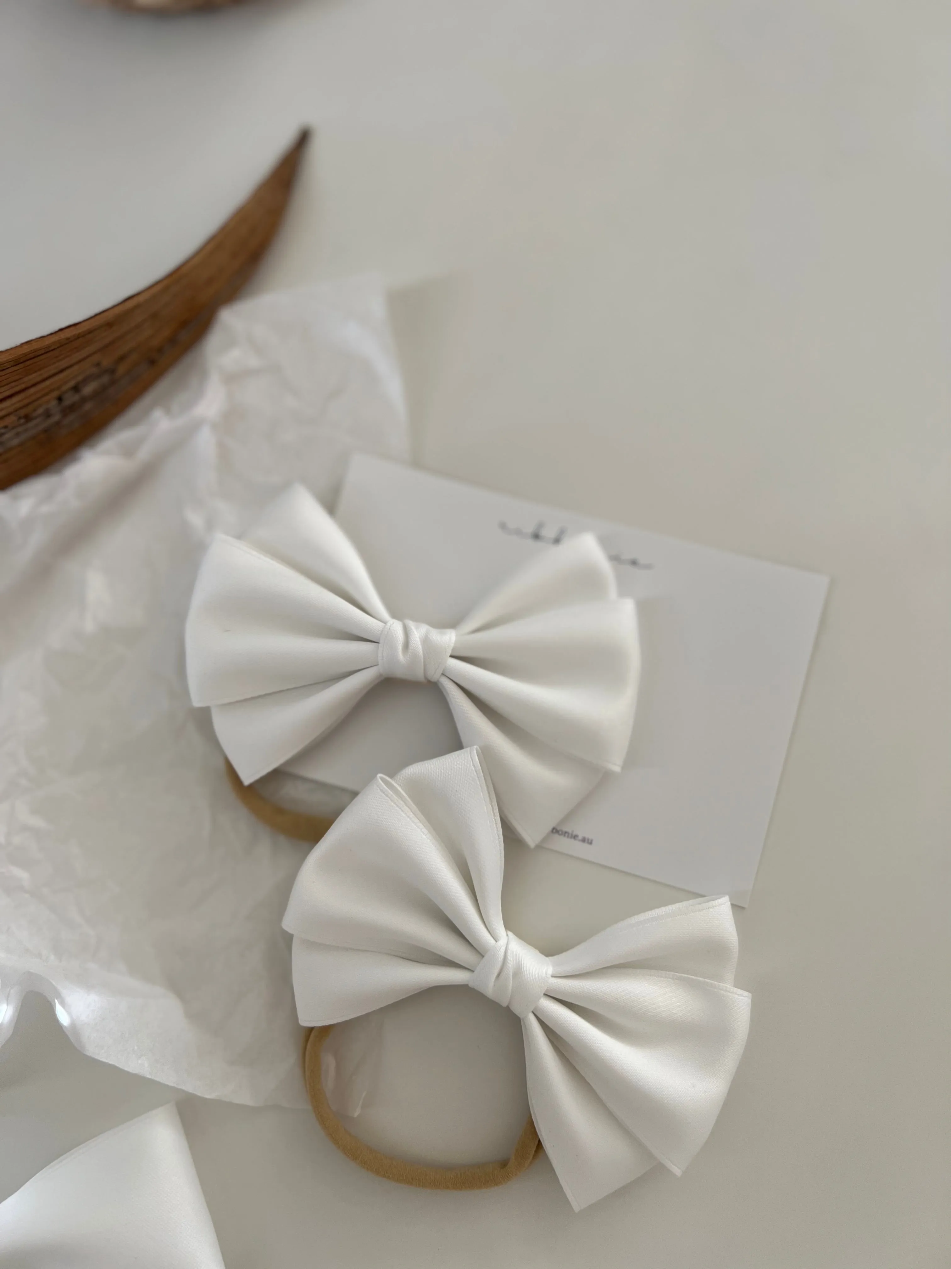 Classic Satin Bow Soft Headband