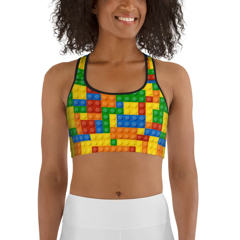 Colorful Blocks Sports Bra