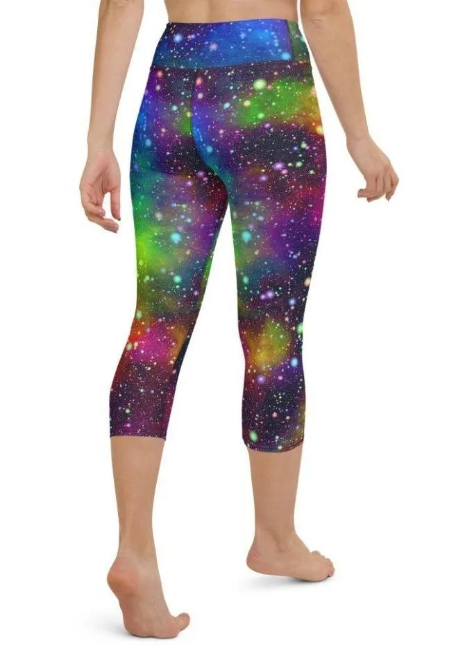 Colorful Universe Yoga Capris