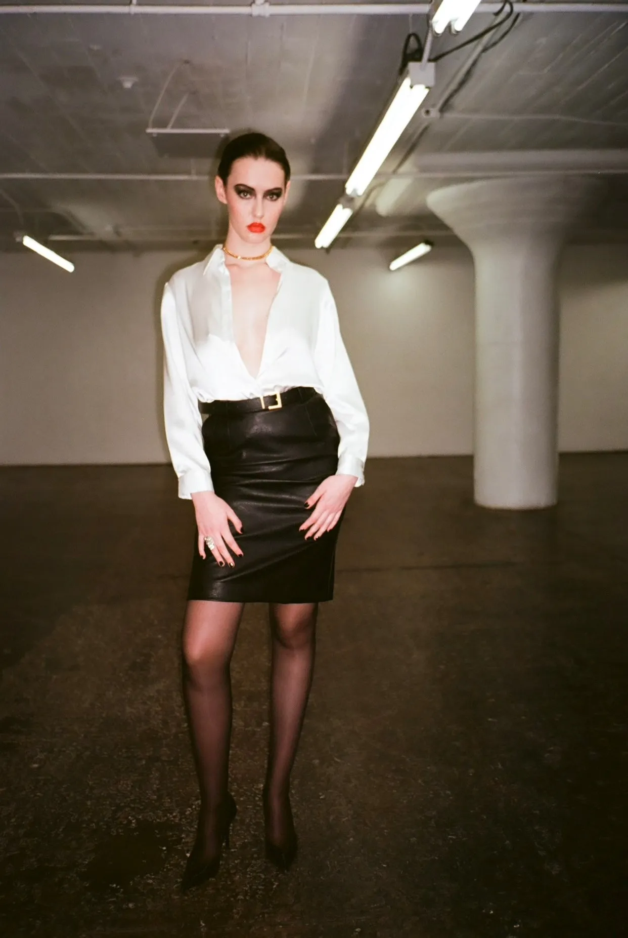 Cream Satin Blouse