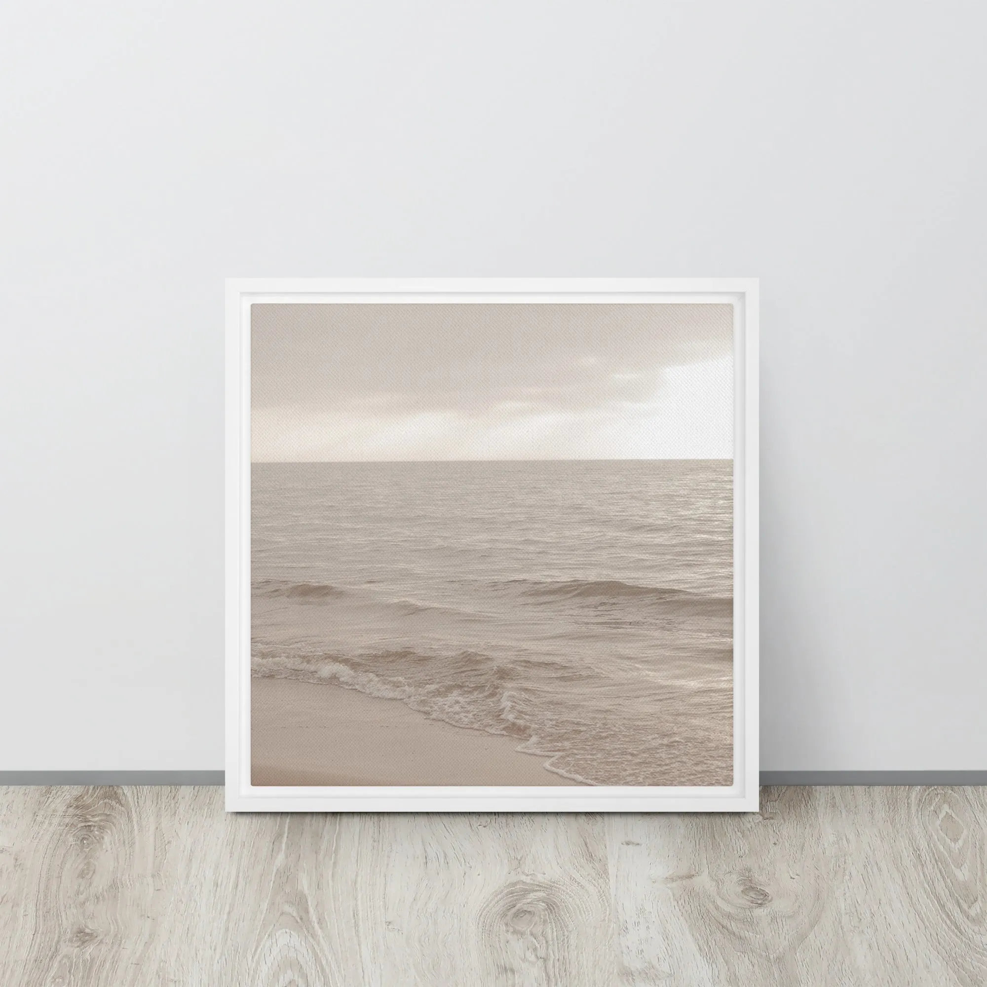 Crystal Shores Framed Canvas Print