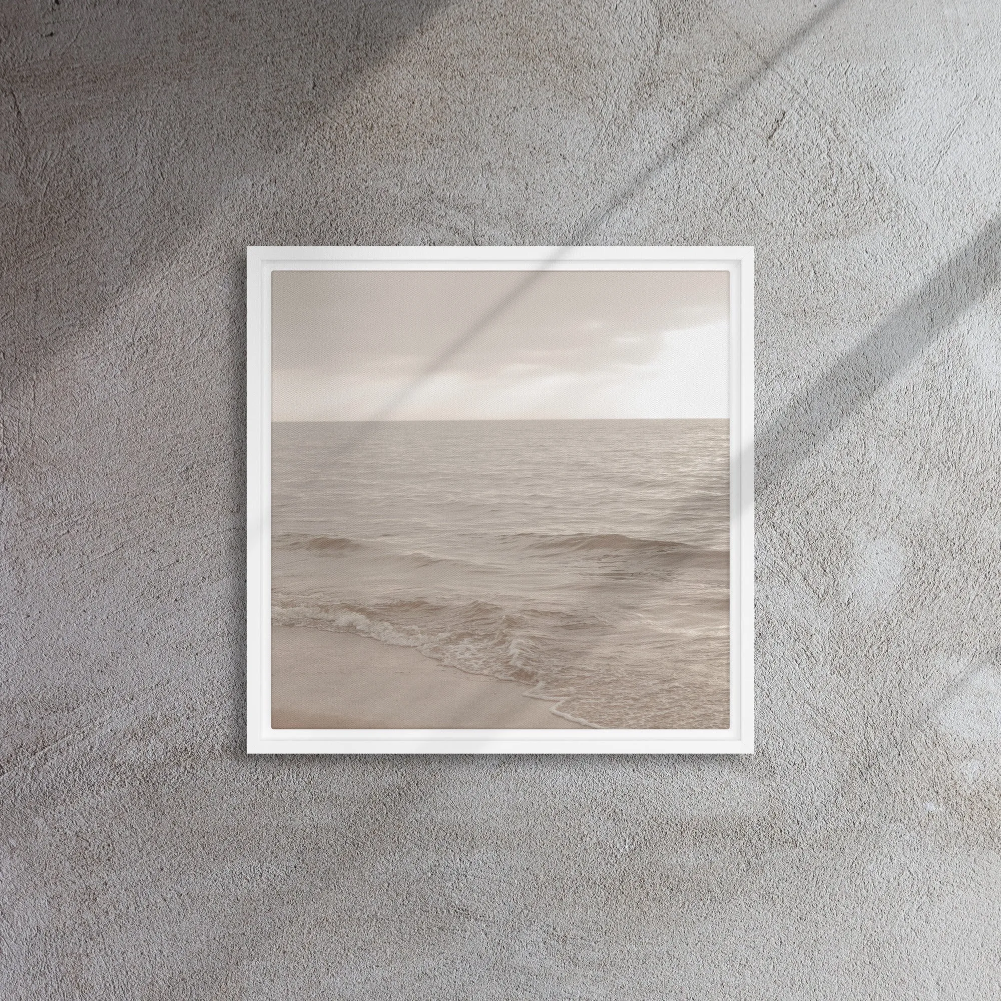 Crystal Shores Framed Canvas Print