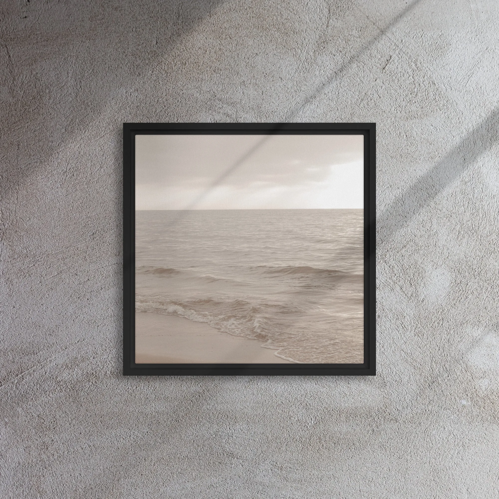 Crystal Shores Framed Canvas Print