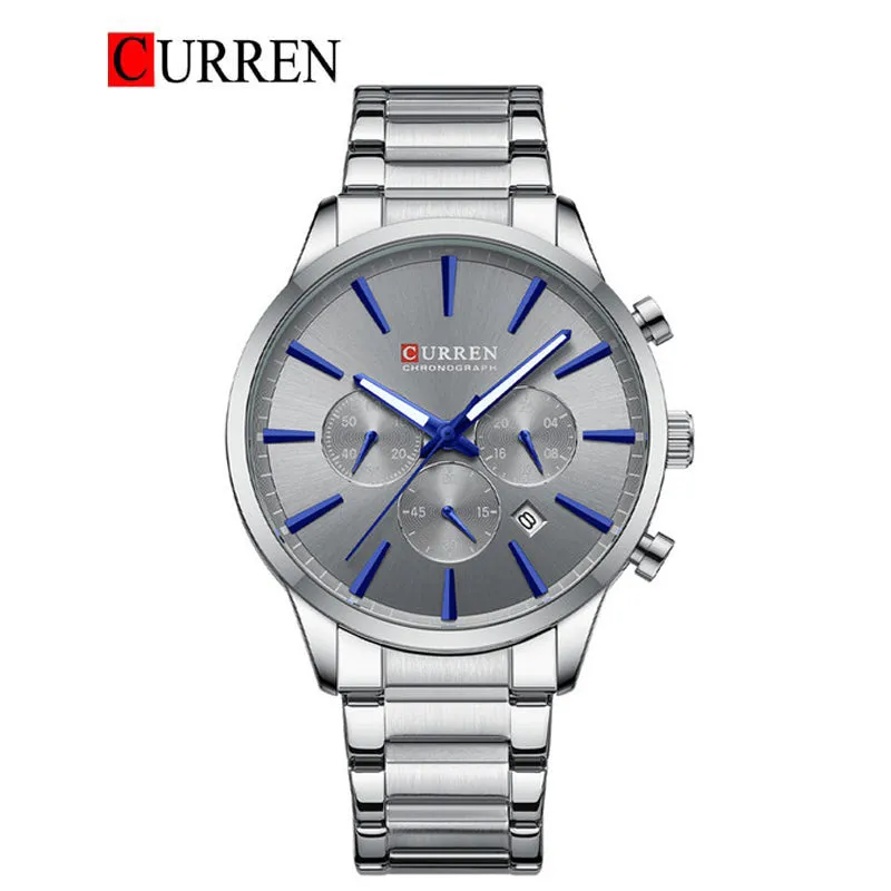 CURREN Original Brand Stainless Steel Band Wrist Watch For Men With Brand (Box & Bag)-8435