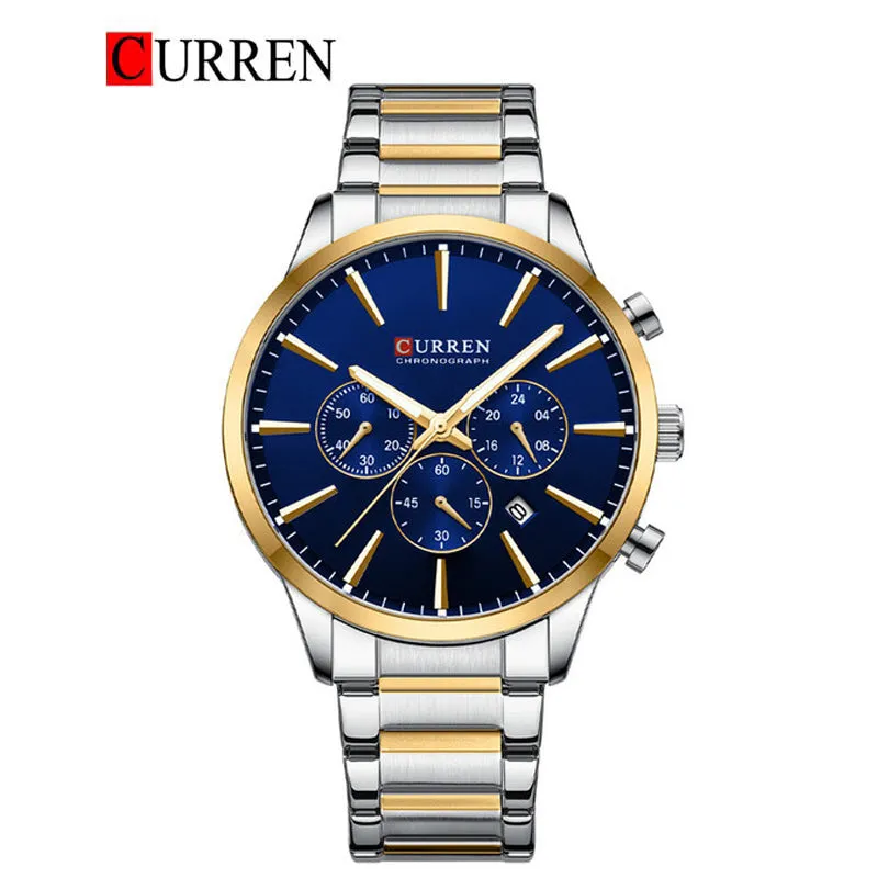CURREN Original Brand Stainless Steel Band Wrist Watch For Men With Brand (Box & Bag)-8435