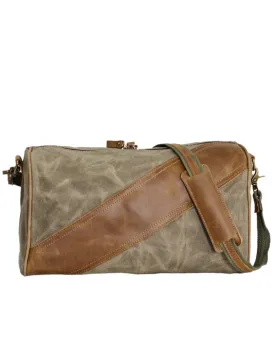 DeeWax™ Duffle bag aus gewachste Canvas & Leder. Unisex