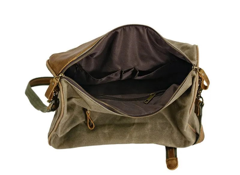 DeeWax™ Duffle bag aus gewachste Canvas & Leder. Unisex