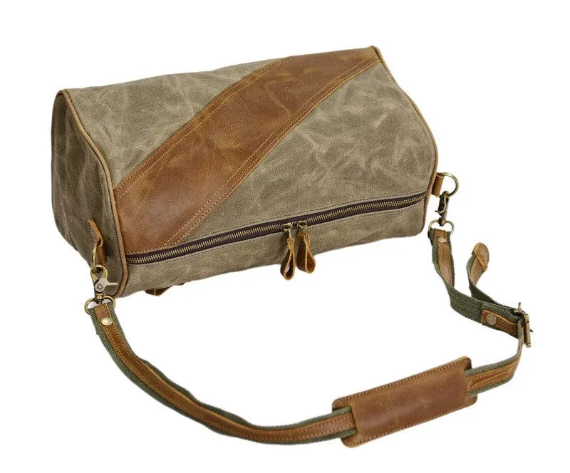 DeeWax™ Duffle bag aus gewachste Canvas & Leder. Unisex