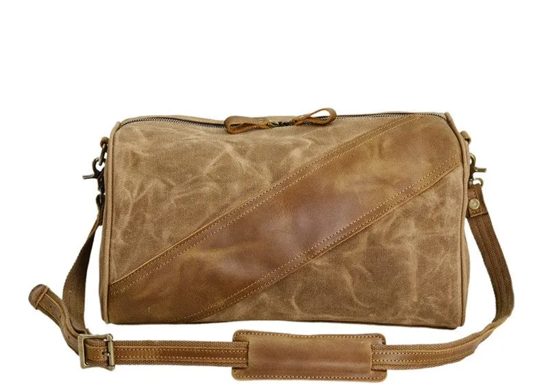 DeeWax™ Duffle bag aus gewachste Canvas & Leder. Unisex