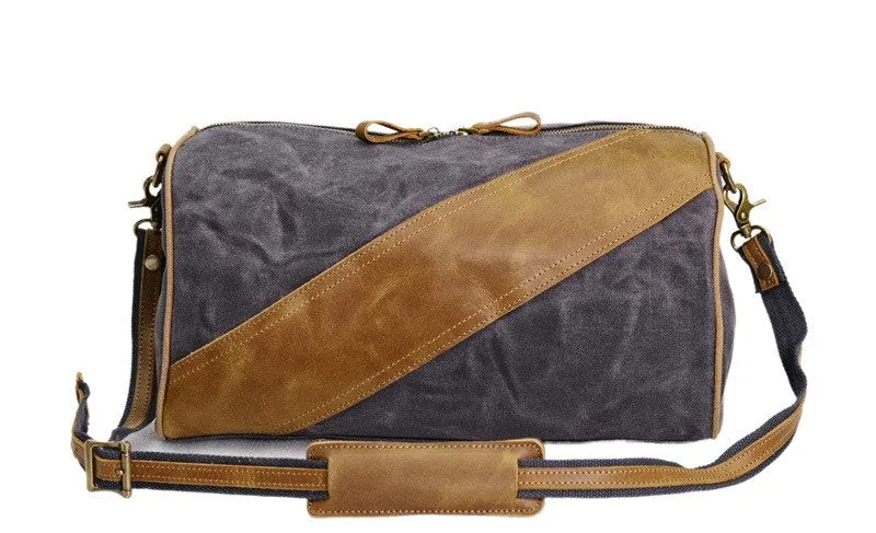 DeeWax™ Duffle bag aus gewachste Canvas & Leder. Unisex